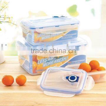 3pcs vacuum plastic food container Set