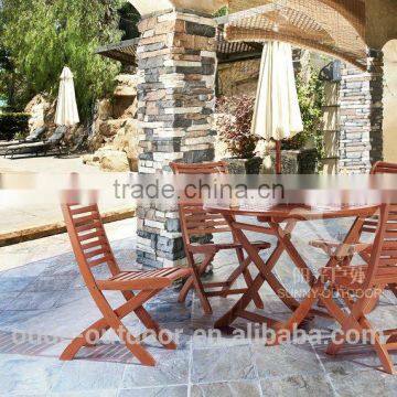 New product wooden patio furniture outdoor with folding chairs