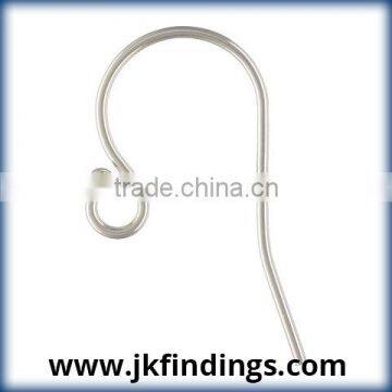 1/10th Silver Filled Jewelry Findings: Ball End Ear Wire (0.66mm) SPAT