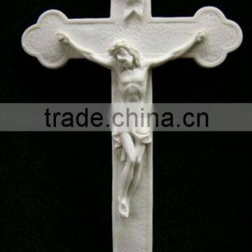 Christ on cross stone statue DSF-C057