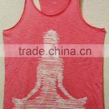 "100% ORGANIC COTTON YOGA PRINTED TANK TOP"