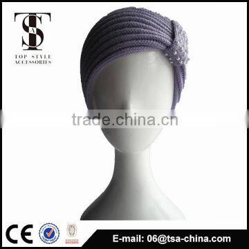 100% Acrylic Knitted With Pearl Head Band photo-4