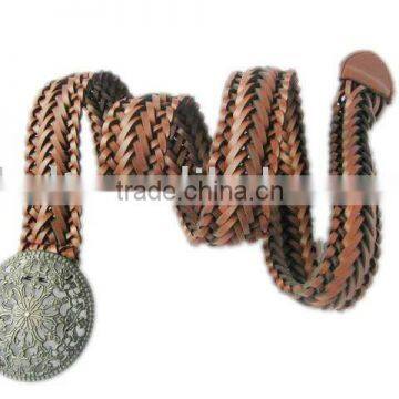 fashion leather braided belt