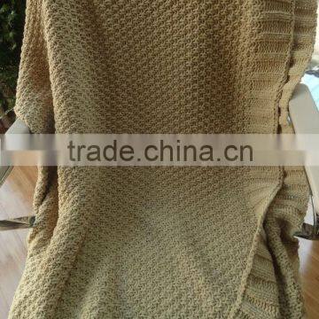 cable knit sofa blanket