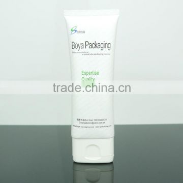 Chinese produced flat plastic squeeze tube cosmetic