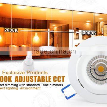 TUV SAA Petent Design Adjustable 2000-3000k Cob Downlight 83mm Cutout Downlight Ip44 photo-6