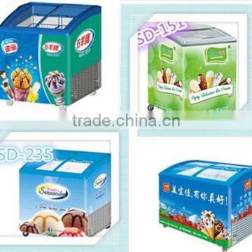 Supermarket sliding glass door ice cream freezer for sale