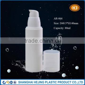 80ml white color airless pump bottle for skin care use