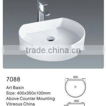 Round Ceramic Art Basin Above Counter Sink photo-2