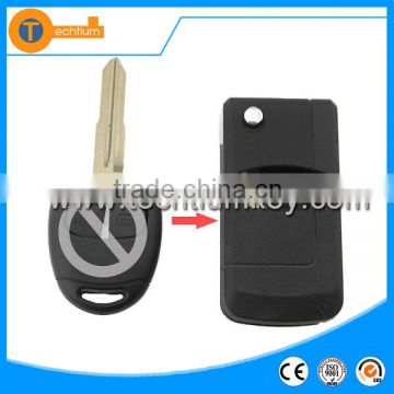 Simple style folding modified car key blank shell wholesale for mitsubihsi Grandis evo montero outlander