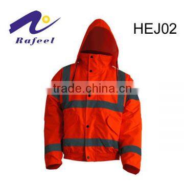 hi-vis waterproof reflective safety jacket