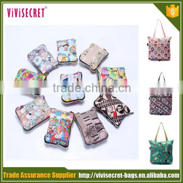 Vivisecret the latest design beautiful fancy folding nylon shopping bag