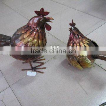 new! metal chicken garden decoration