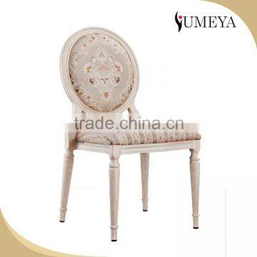 Wholesale wooden banquet dining chair elegant aluminum stacking Louis banquet chair