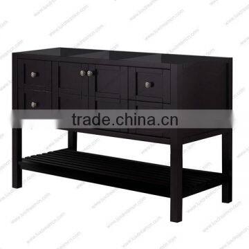 48" Espresso Bathroom Design Wooden Cabinet With Mirror