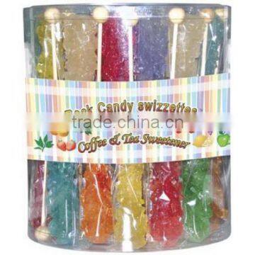Assorted rock candy stick for coffie lolly rock crytal candy