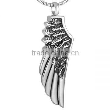 SRP8532 High Quality Angel Wing Pet Memorial Keepsake Necklace Stainless Steel Cremation Jewelry Urn Pendant