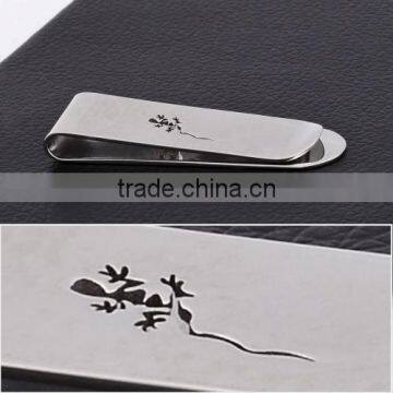 Stainless Steel Customized Logo Available Money Clip(KM10009)