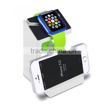 Plastic Stand Holder for Apple Watch, 2 in 1 Charging Dock Station for Iphone/apple Watch