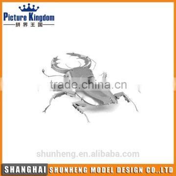 Lastest hot selling Beetle 3d metal puzzle toy/custom 3d metal puzzle toys