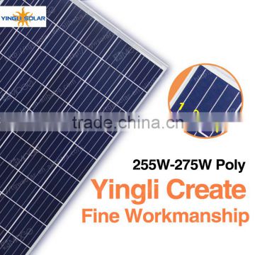 Yingli China best wholesale 4BB poly 255w-275w 24v solar panel for home with high quality and best price