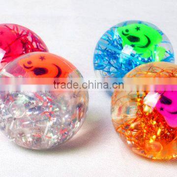 crystal fish ball cartoon belt small fish elastic bouncing ball luminous flash magic ball