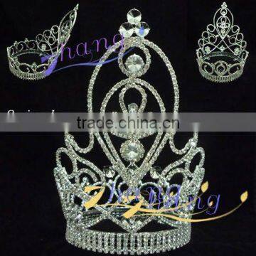 Newest design tapered round beauty pageant crown