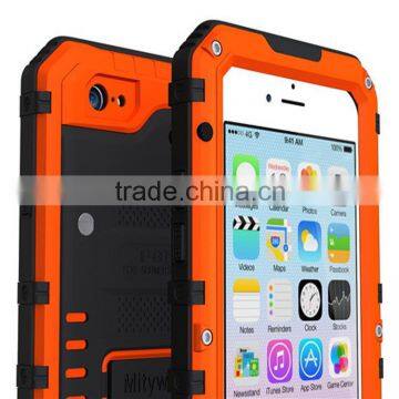 China Supplier Waterproof Cell Phone Case for iPhone 6 6S Metal TPU Shockproof Cover