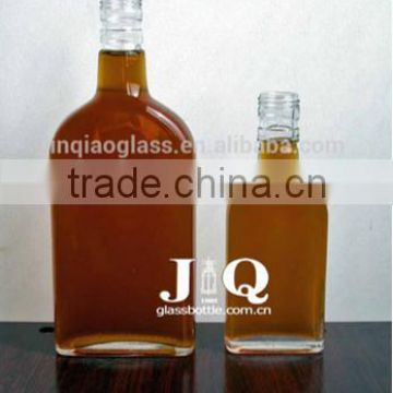 Different size flat rum bottle wholesale