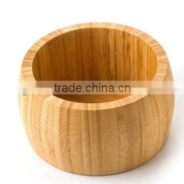 Bamboo Salad Bowl Natural Serving Dish Kitchenware Dining