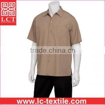 Supply 100% Breathable Poly/cotton Chef Work Uniform With Pocket(LCTU0024) photo-2