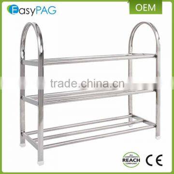 Wholesale cheap corner wall mounted easy to assemble metal shoe rack