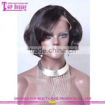 Make you own 10 inches lace fornt wigs in manila #1b color partial lace front wig