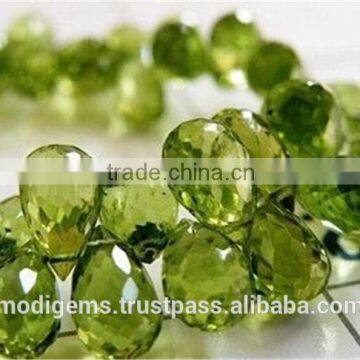 Peridot Faceted Drops