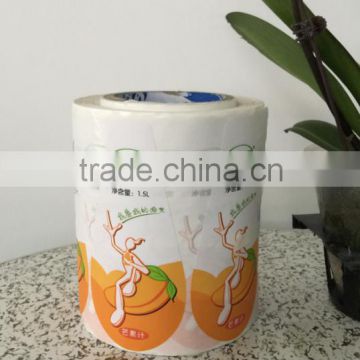 Direct manufacture good design vinyl material self-adhesive labels stickers printed in roll