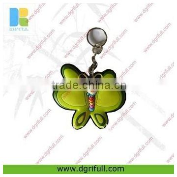 silicone fashion long keychain