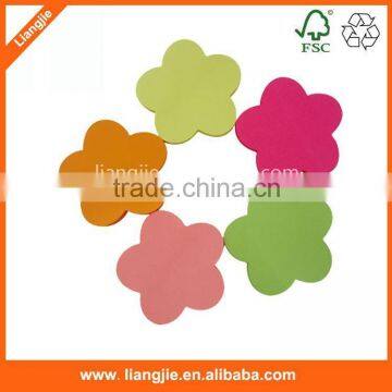 Colorful Shaped fluorescent Paper Sticky Note cube