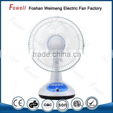 Factory Price Summer Air Cooling 12" Rechargeable Fan With 6V Battery