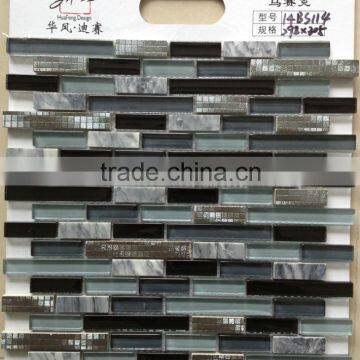 Microcrystal Glass Mix Stone Mosaic Tile 14BS114