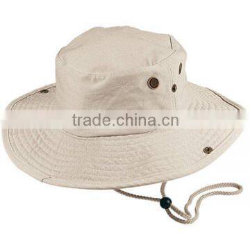 Hot Sales Cotton Fisherman Bucket Hat Plain White Cotton Bucket Hat with String Manufacturer