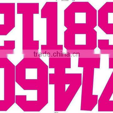 good hand feeling heat press numbers for jerseys