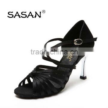 SASAN Dance Shoes Metallic Heel Lady Latin Dance Shoe Salsa Shoe Wedding Shoes S121