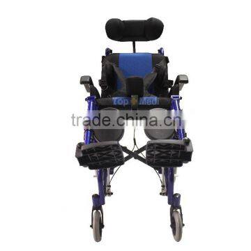 Topmedi Best Selling Products TRW958LBCGPY Detachable Headrest Aluminum Frame Disabled People Battery Operated Wheelchair photo-4