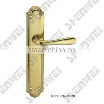 28-39 PB brass handle door lock