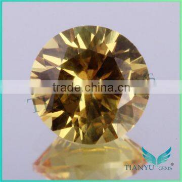 Loose sapphire gemstone corundum wholesale china 21# round shape yellow sapphire gemstone