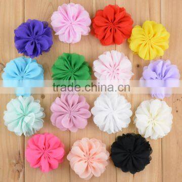 15 Colors Children Chiffon Flower Hair Accessory photo-2