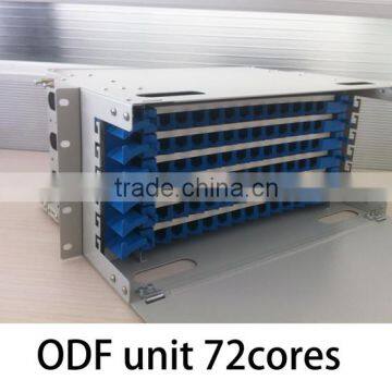 China supplier fiber optic equiment 19 inch rack mounted ODF Unit box 72 Core