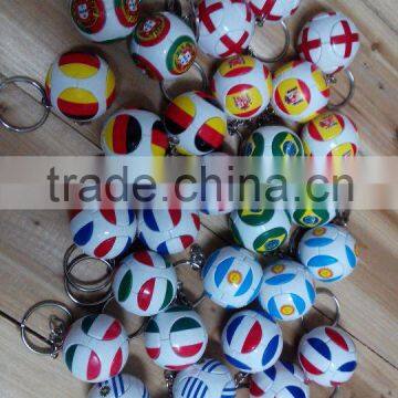 2016 Olymplic games PVC sports football/soccer keychain, countries flag football keychain /ring