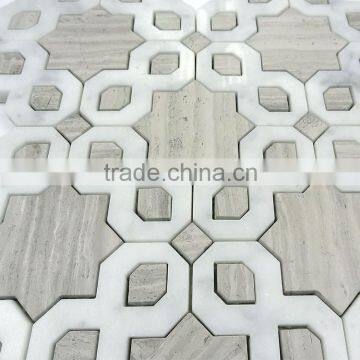 New Design Marble Waterjet Mosaic Tile