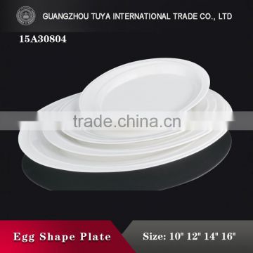 Chinese restaurant nice ceramic deep oval plate